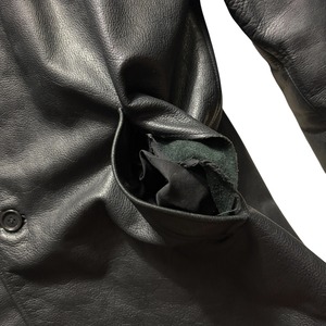 vintage 1990’s “OLD GAP” black leather car coat