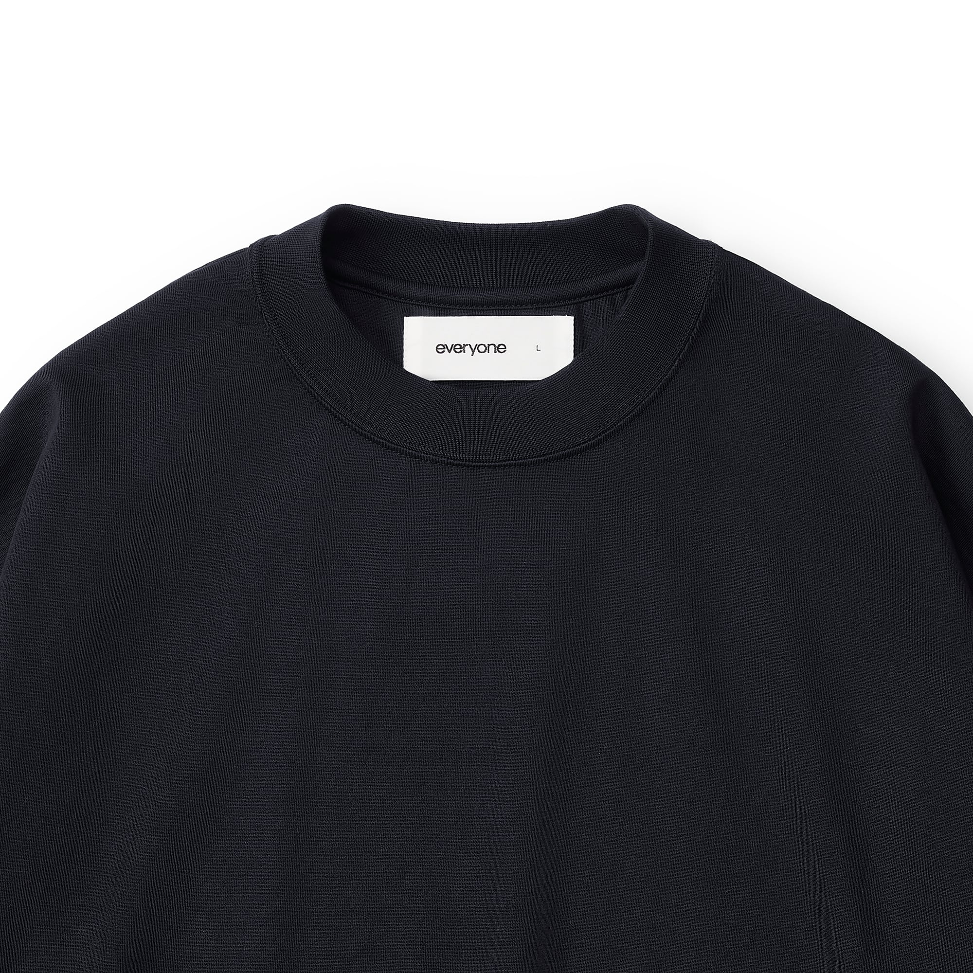 everyone light weight cotton crew neck sweatshirt (BLACK) | everyone