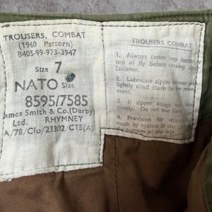 60's Combat Trousers British Army 60年代 コンバットパンツ デニソンスモック イギリス軍 ミリタリー ヴィンテージ ビンテージ  TT2026-0025