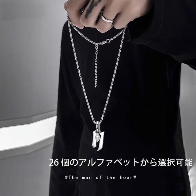 【Niceシリーズ】★ネックレス★ 26 個のアルファベットから選択可能 飾り物 ユニセックス レディース アクセサリー 小物