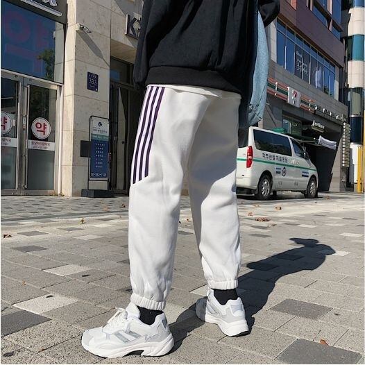 全3色 スウェット カジュアル サイドライン メンズ 韓国風