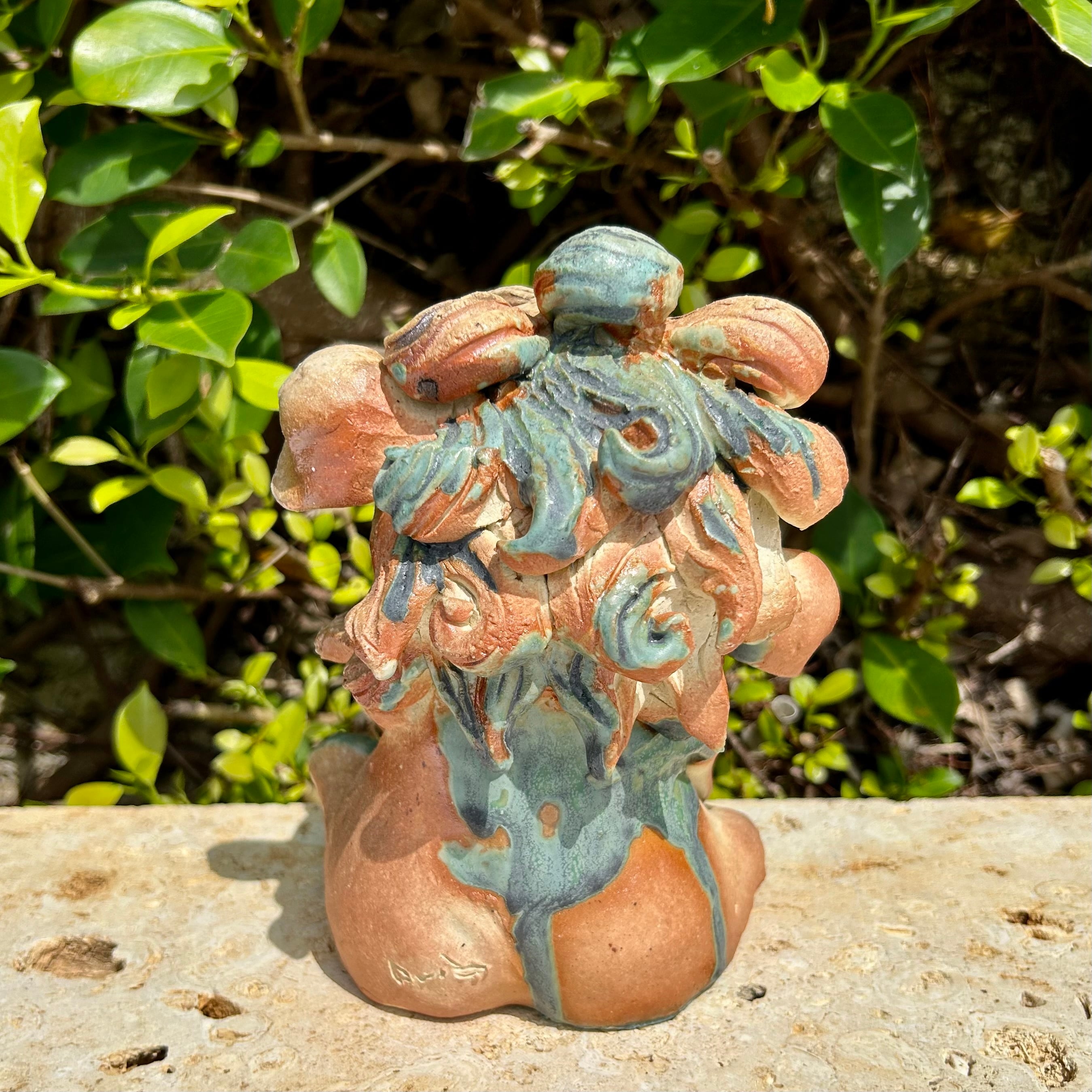 穴窯 薪窯焼締 あやシーサー S-0216 | シーサーモノガタリGallery