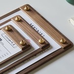 木製メニューボード クリップボード A4対応 天然木 カフェ レストラン 飲食店 メニュー立て インテリア雑貨 ナチュラル おしゃれ 業務用 店舗用品