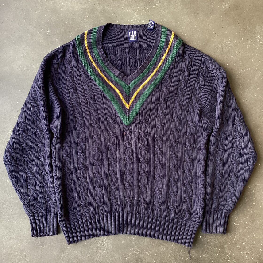 90s OLD GAP オールドギャップ コットン チルデン ニット セーター