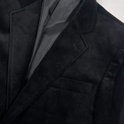 上下 PAGERO パジェロ セットアップ ベロア ベルベット テーラードジャケット スラックス スーツ 上(M)下(82)/ブラック メンズ