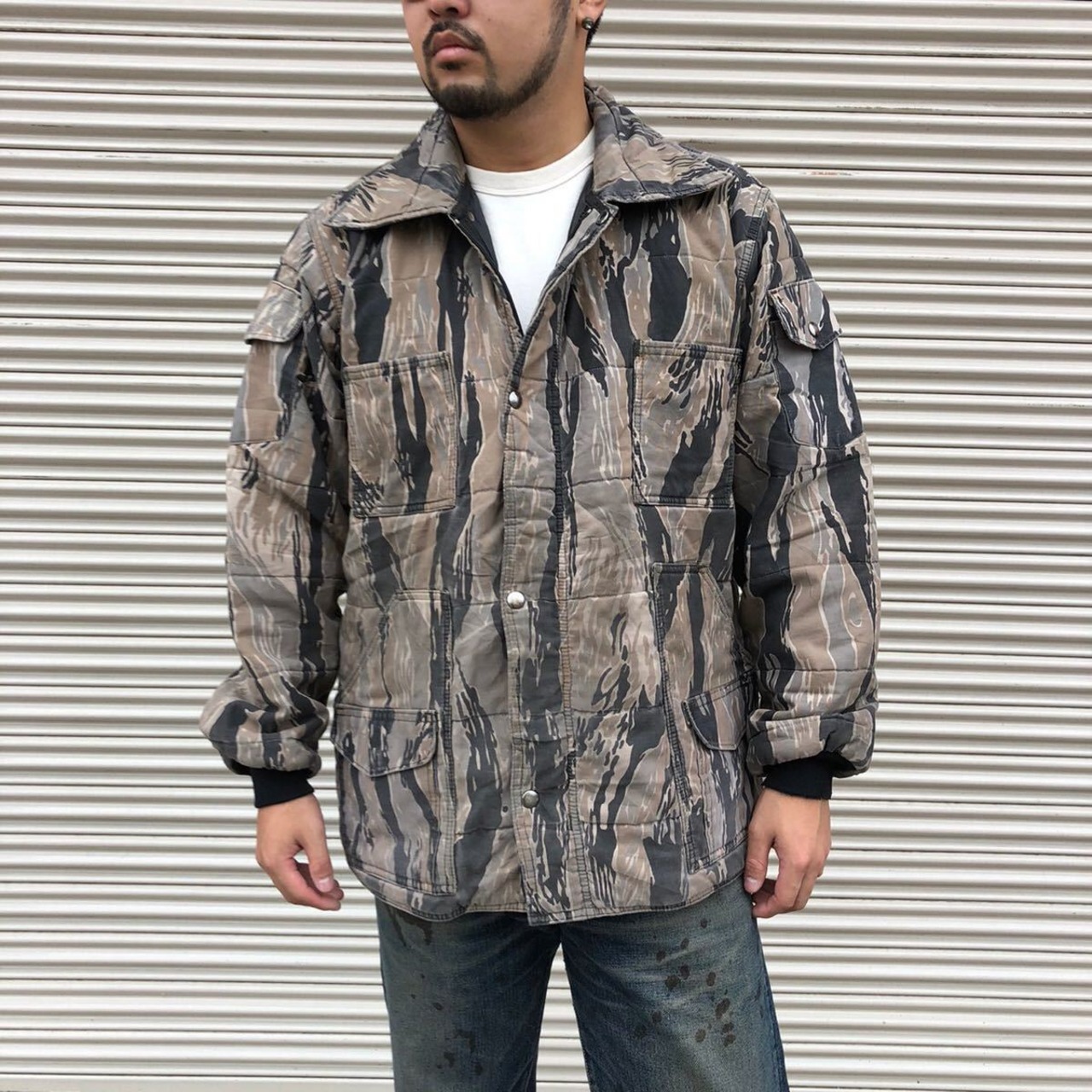 80s NEET USA製 米軍 タイガーストライプ タイガーカモ 民間品 