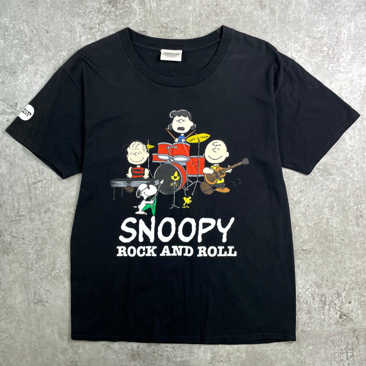90s古着 USA製 スヌーピーTシャツ 黒 L キャラクターtシャツ ブラック スヌーピー チャーリーブラウン キャラクタープリントTシャツ