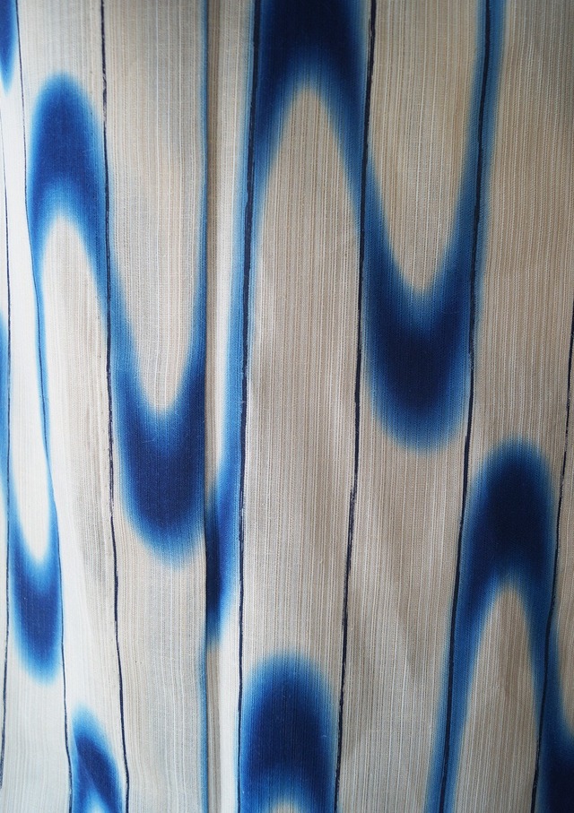 【浴衣】青暈かし　壺垂れ柄　浴衣　2025　L寸