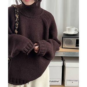 high-neck chunky knit　J00308