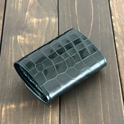 クロコダイル コンパクトウォレット ダークキプロス