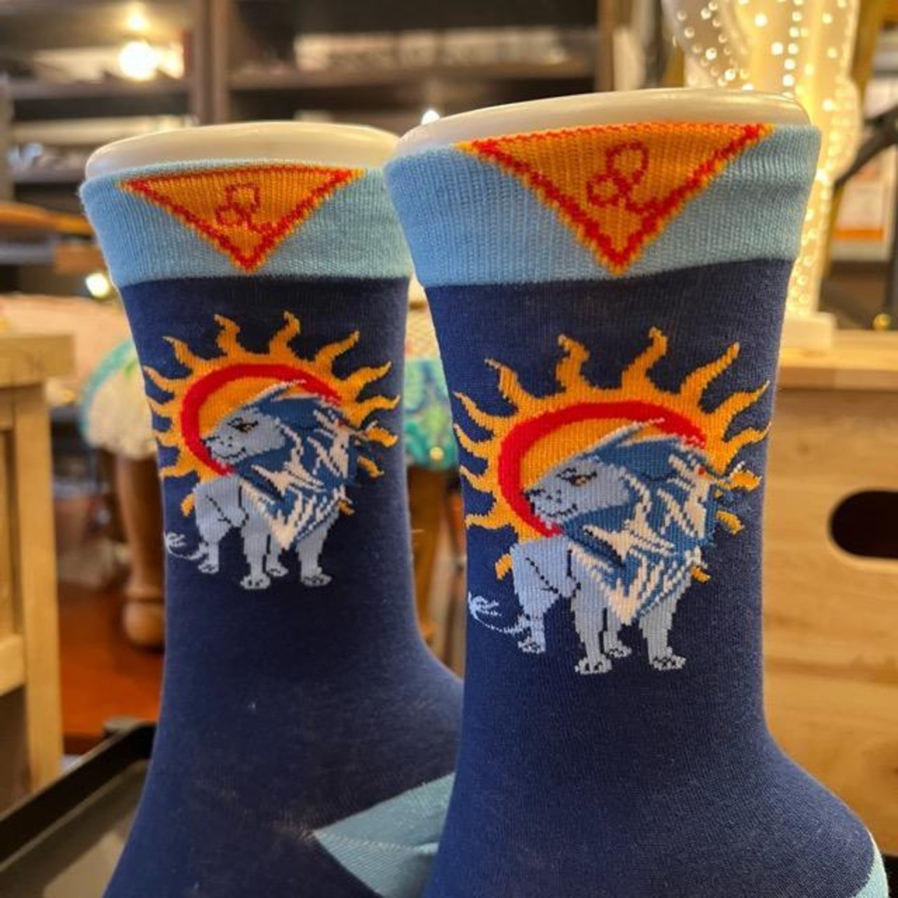 TOPANGA SOCKS Lady's　Blue Lion　　レディースソックス　ブルーライオン　ライオン　ソックス　靴下　　プチギフト　　アニマルソックス
