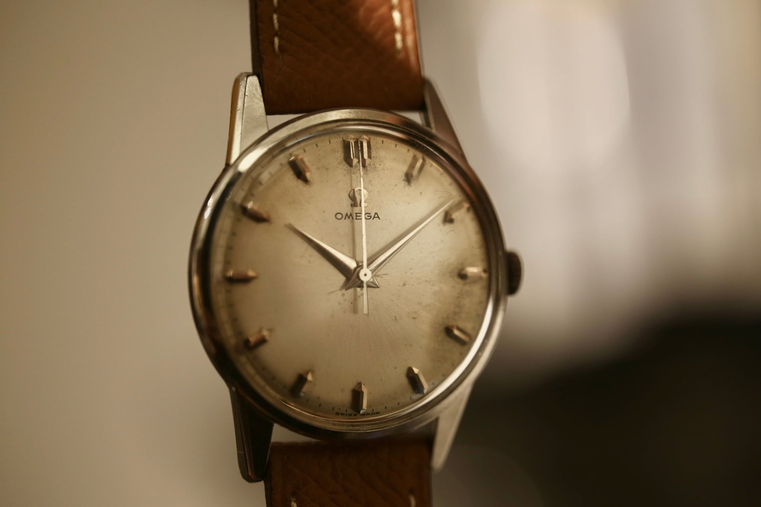 OMEGA】 1960's 30mmキャリバー 砲弾インデックス エイジング OMEGA】 1960's 30mmキャリバー 砲弾インデックス エイジング
