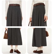 レトロ Aラインロングスカート H0016