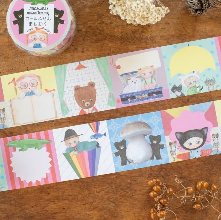 marini＊monteanyさん ロールふせんスペシャル限定１セット marini＊monteany ロールふせんましかく「wakuwaku」 | Macaroni