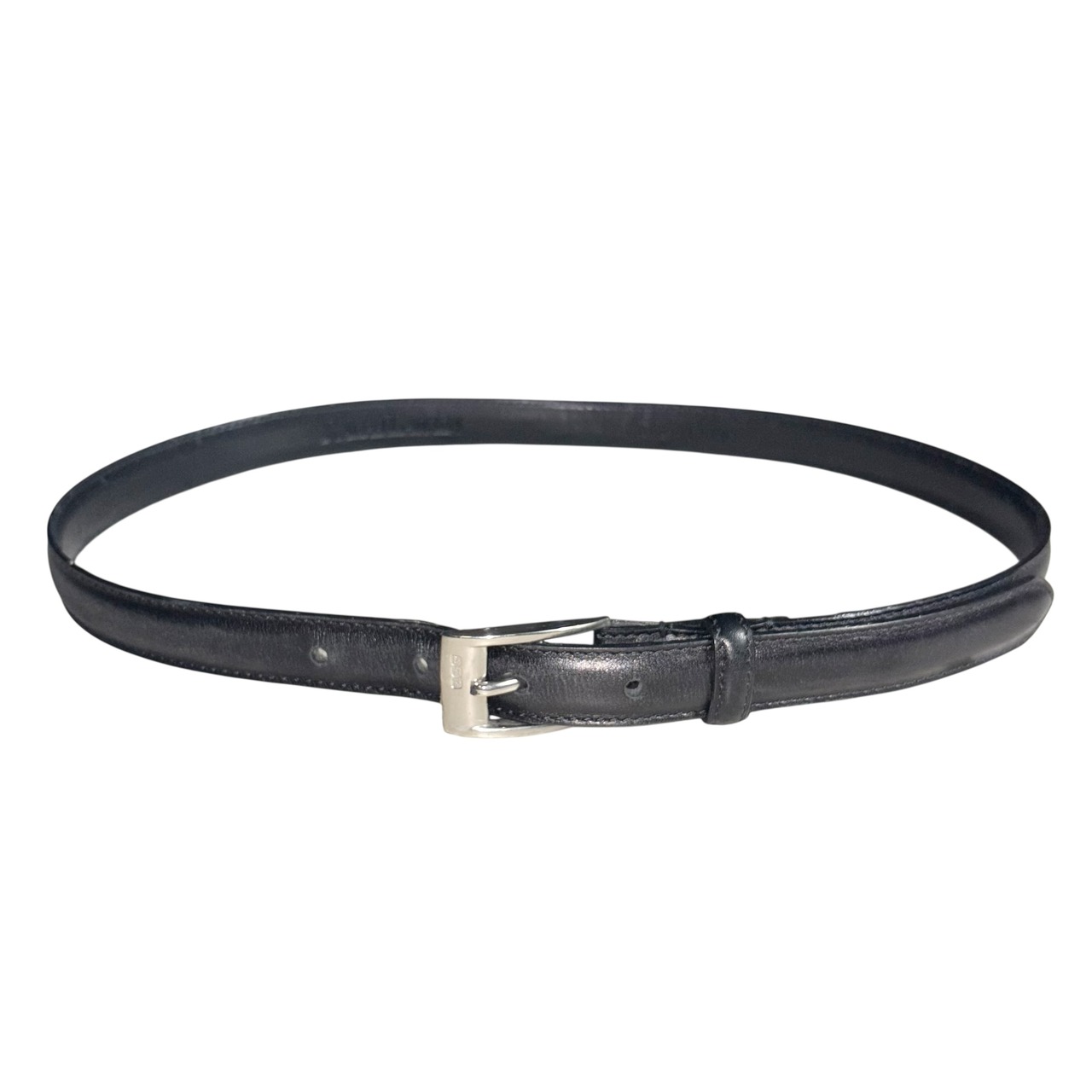 RALPH LAUREN black leather narrow belt