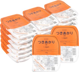 【在庫処分】by  パックご飯 新潟県産つきあかり(白米) 170g×20個