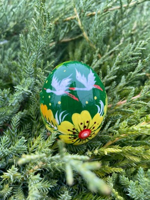 ペトリキウカ塗りのイースター・エッグ 4cm　ホメンコ作