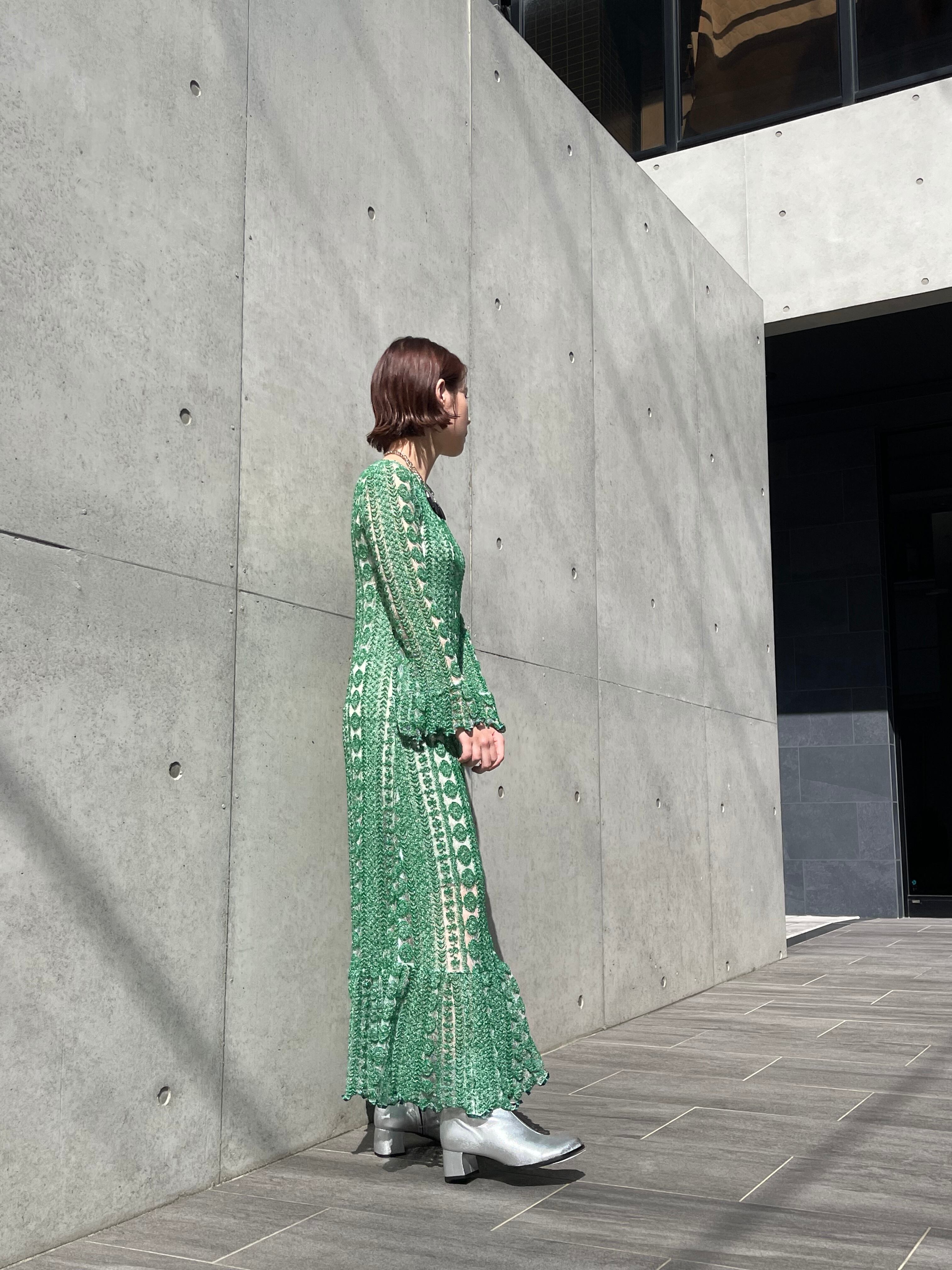 23AW】FUMIE TANAKA フミエタナカ / TULLE EMBROIDERY ONE-PIECE  