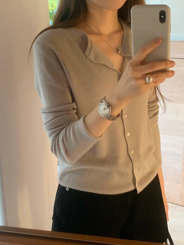 (OUNCE) low silky cardigan / 3color