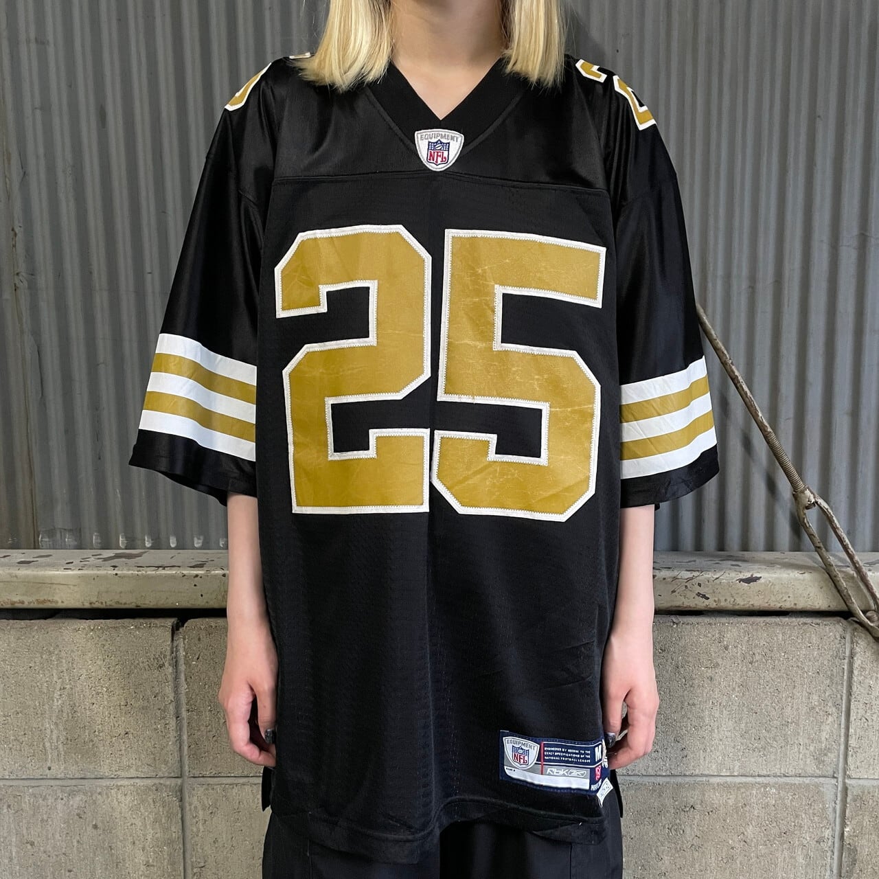 Reebok リーボック NFL BUSH 25 ゲームシャツ メンズM 古着 レプリカ 