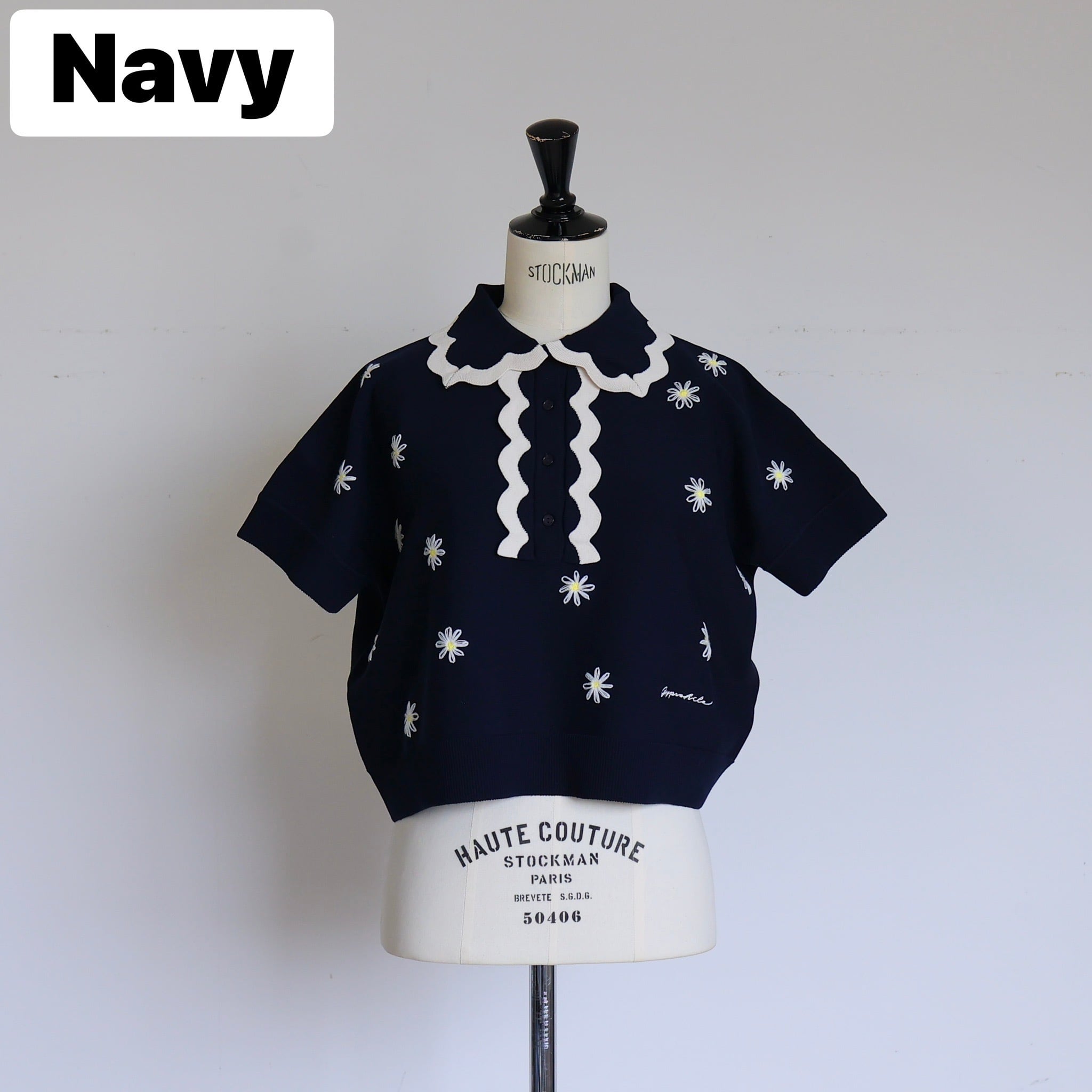 【完売商品】Flower Polo gypsohila ジプソフィア　ネイビー 予約】GPTH-504/504a Flower Polo | gypsohila