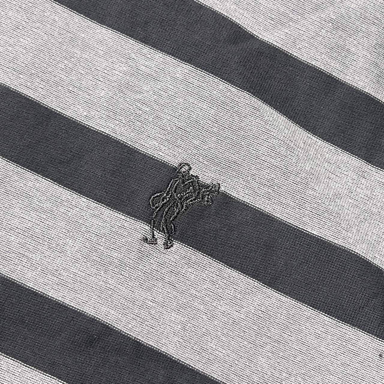 ASHWORTH アシュワース ボーダー 半袖 ポロシャツ M/グレー系 メンズ ゴルフ