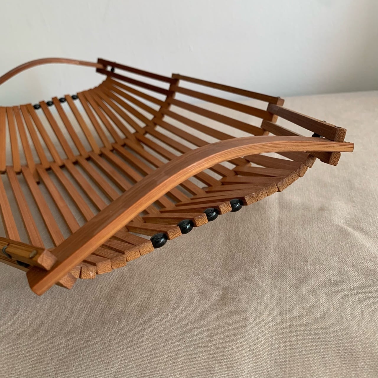 ビンテージ 竹トレー 古い竹製トレー 竹かご レトロ お洒落トレー