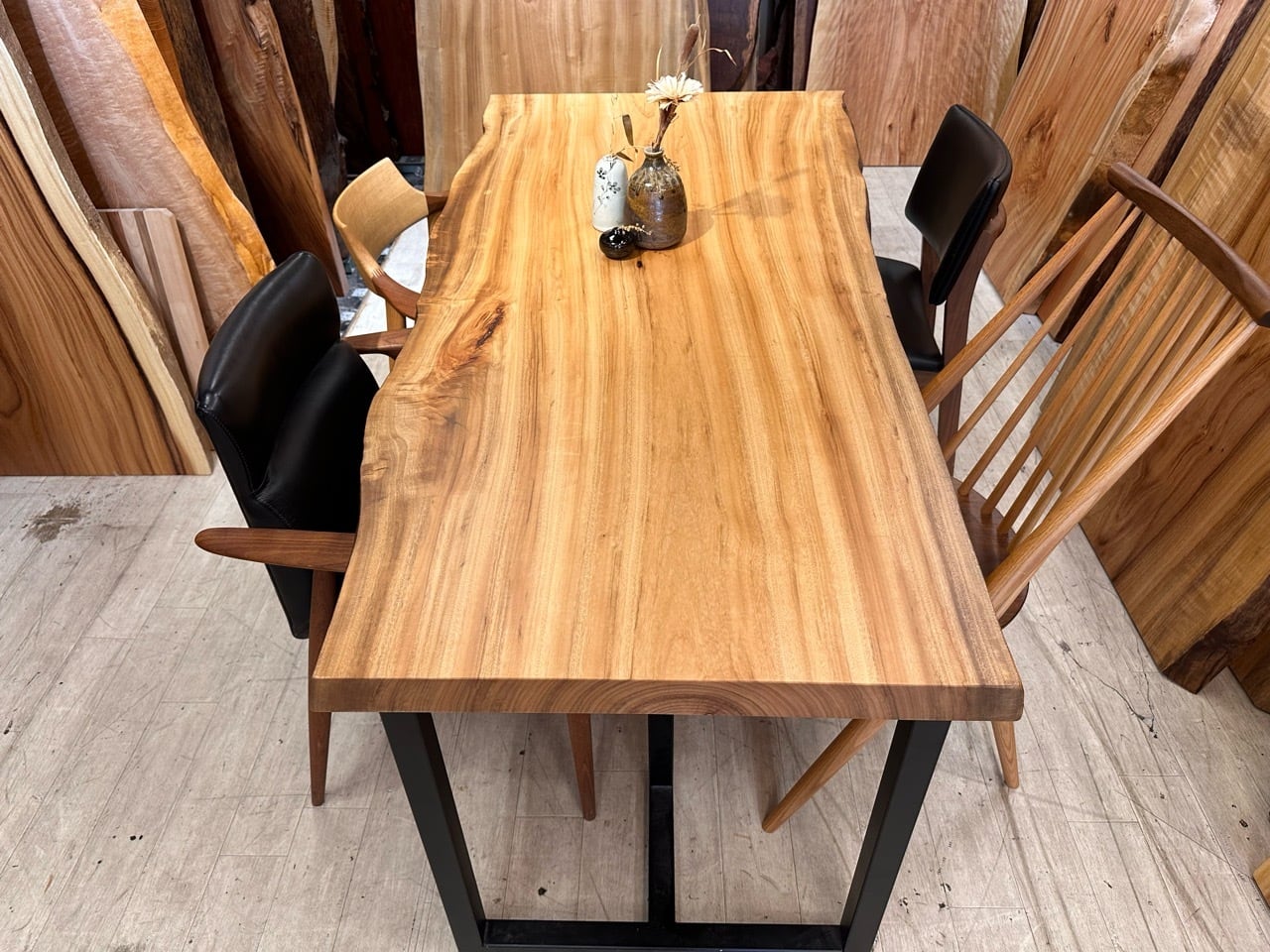 【本来の形を】国産楠テーブル【送料無料】 OUTLET】楠（クス）_1800×860-665×60_浅草本店_テーブル天板/一枚板