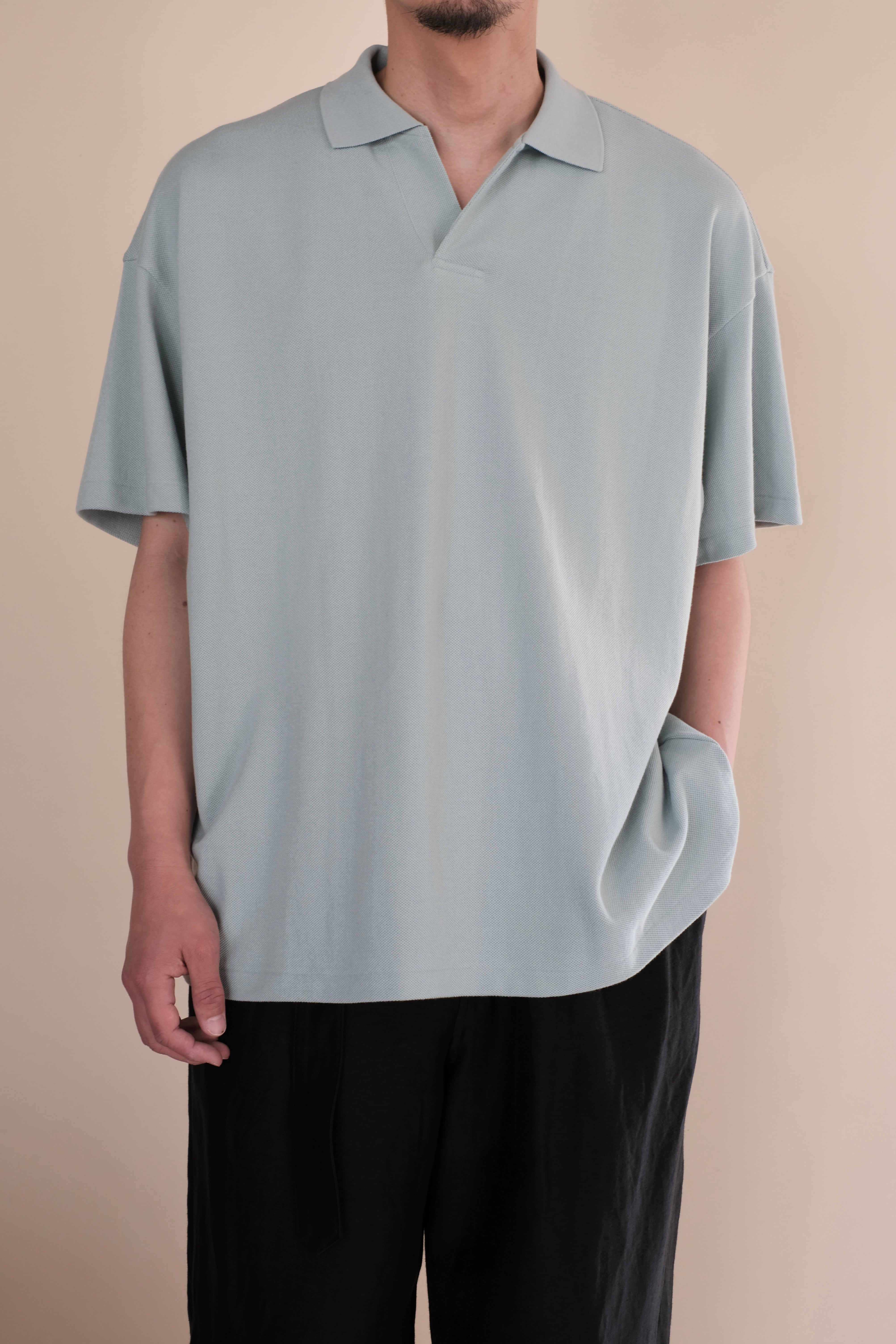 Graphpaper / Cotton Pique Jersey S/S Skipper Polo | LIVING