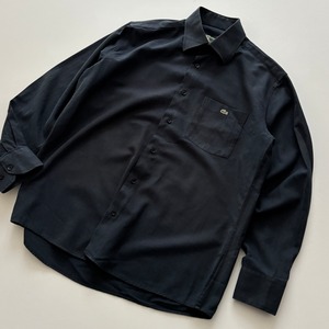 -USED- LACOSTE LONG SLEEVE SHIRT -BLACK- [M]