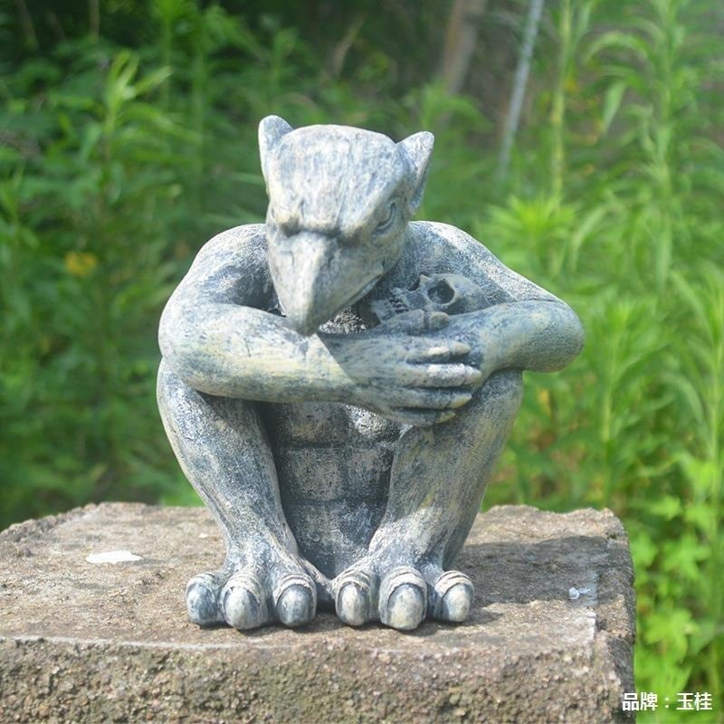 デビル サタン 悪魔 ガーゴイル 置物 オブジェ 装飾 工芸品 樹脂製 魔