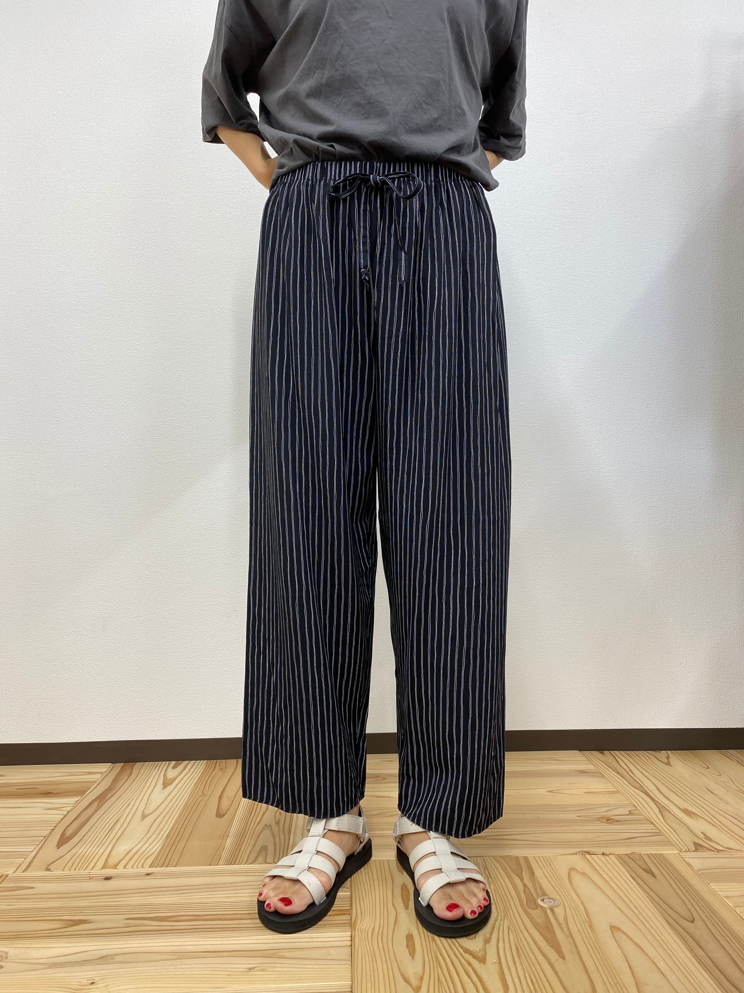 stripe easy pants