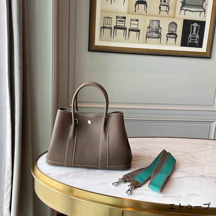 ガーデンパーティ風レザー トートバッグ