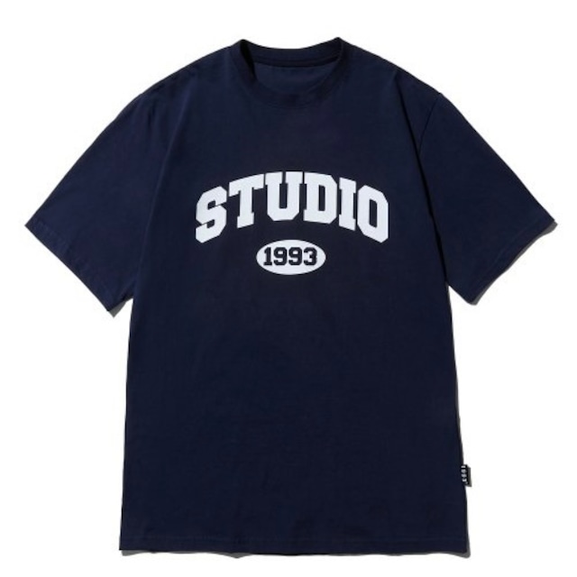 [1993STUDIO] STUDIO ARCH LOGO T-SHIRT_NAVY 正規品 韓国ブランド 韓国ファッション 韓国通販 韓国代行 半袖  Tシャツ