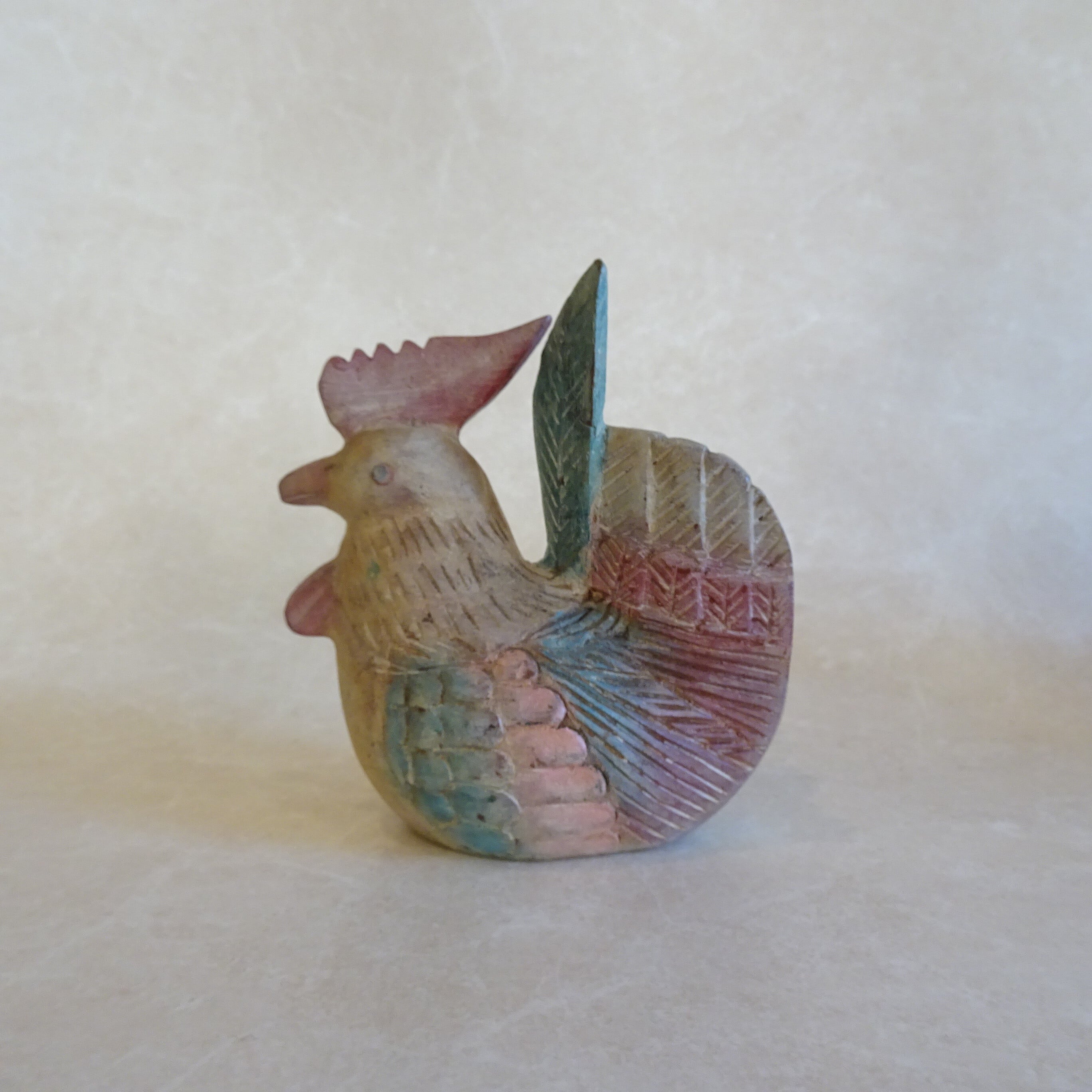 にわとり木彫りのオブジェ