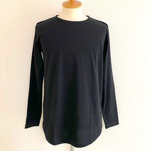 Long Length Crew Neck Cut & Sewn　Black