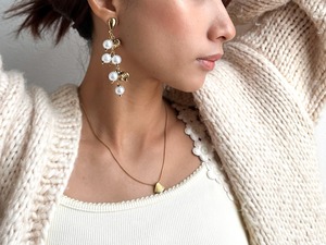 【316L】 Pearl bubble pierce[GLD]パールバブルピアス（サージカルステンレス）