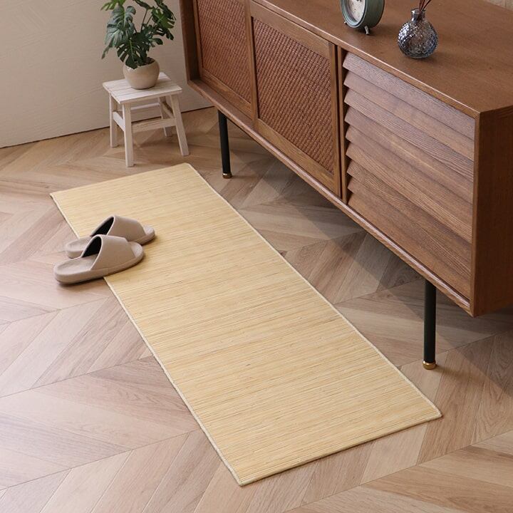 籐 マット キッチン 玄関 自然素材 ひんやり インドネシア産 むしろ 約50×80cm