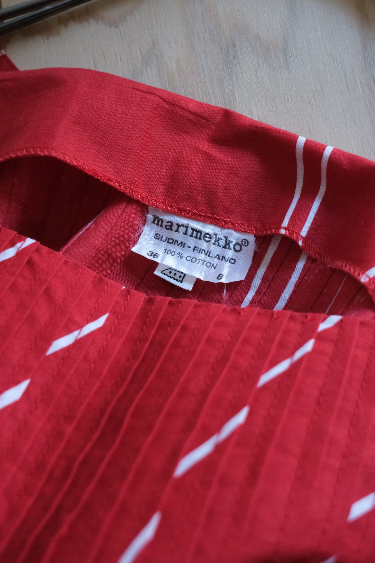 Marimekko tomato red white cami dress