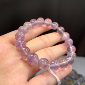 b213 レアカラータイプ✩ライトパープルフローライトブレスレット