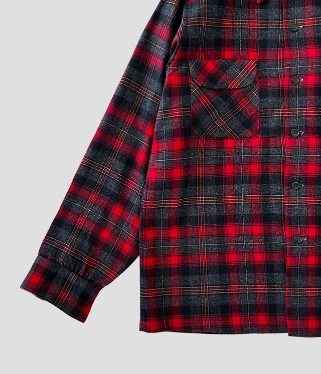 -PENDLETON- Vintage 50s M Wool Check Shirt made in USA
