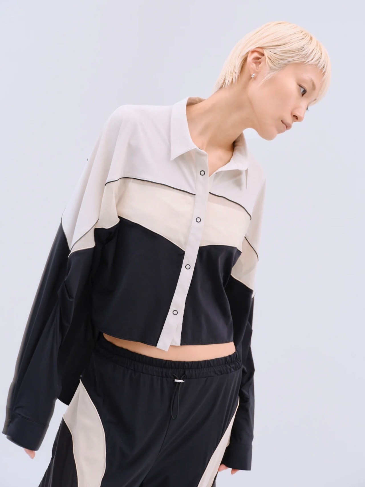 【26SS】THINGS THAT MATTER シングスザットマター / シャツ / MESH BLOCKING STRETCH SHIRT - 1
