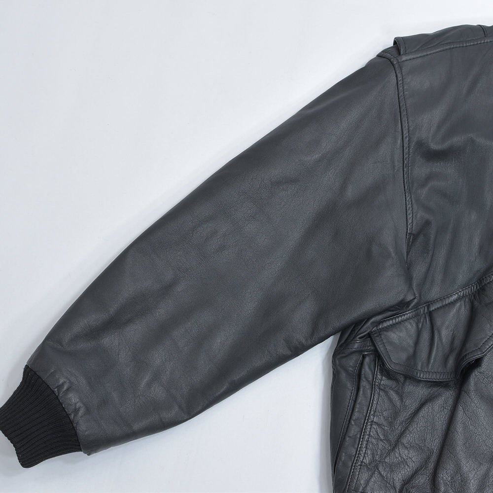 80s～ Steinerシュタイナー ブラックレザー ボンバージャケット