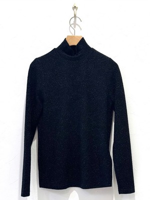 ラメハイネックニット