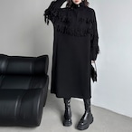 fringe knit onepiece / l0090