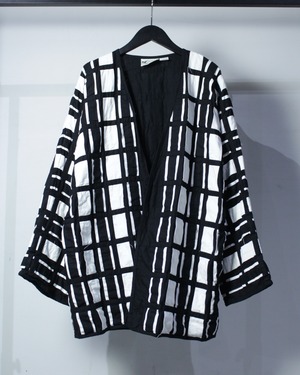 【Caka BLACK】“YAK MAGIK” Monotone Check Vintage Haori Jacket