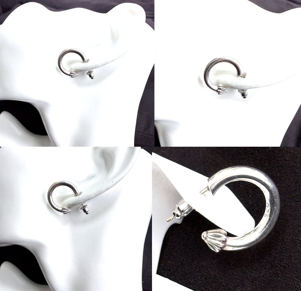 CHROME HEARTS クロムハーツ HOOP PLAIN プレーン フープ ピアス 925