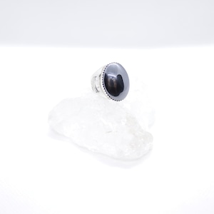 Navajo Silver Ring Hematite 17号