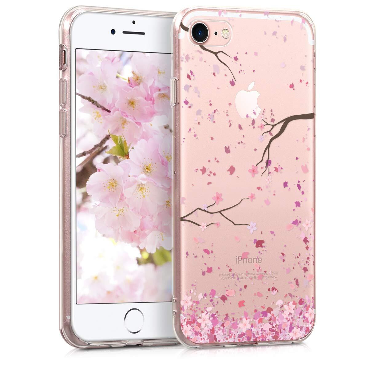 kwmobile Apple iPhone SE3 / iPhone SE2 / iPhone SE (2022) / iPhone SE (2020) / iPhone 8 / iPhone 7対応 ケース - TPU クリア シリコン スマホケース 落下防止- かわいい デザイン TPUケース