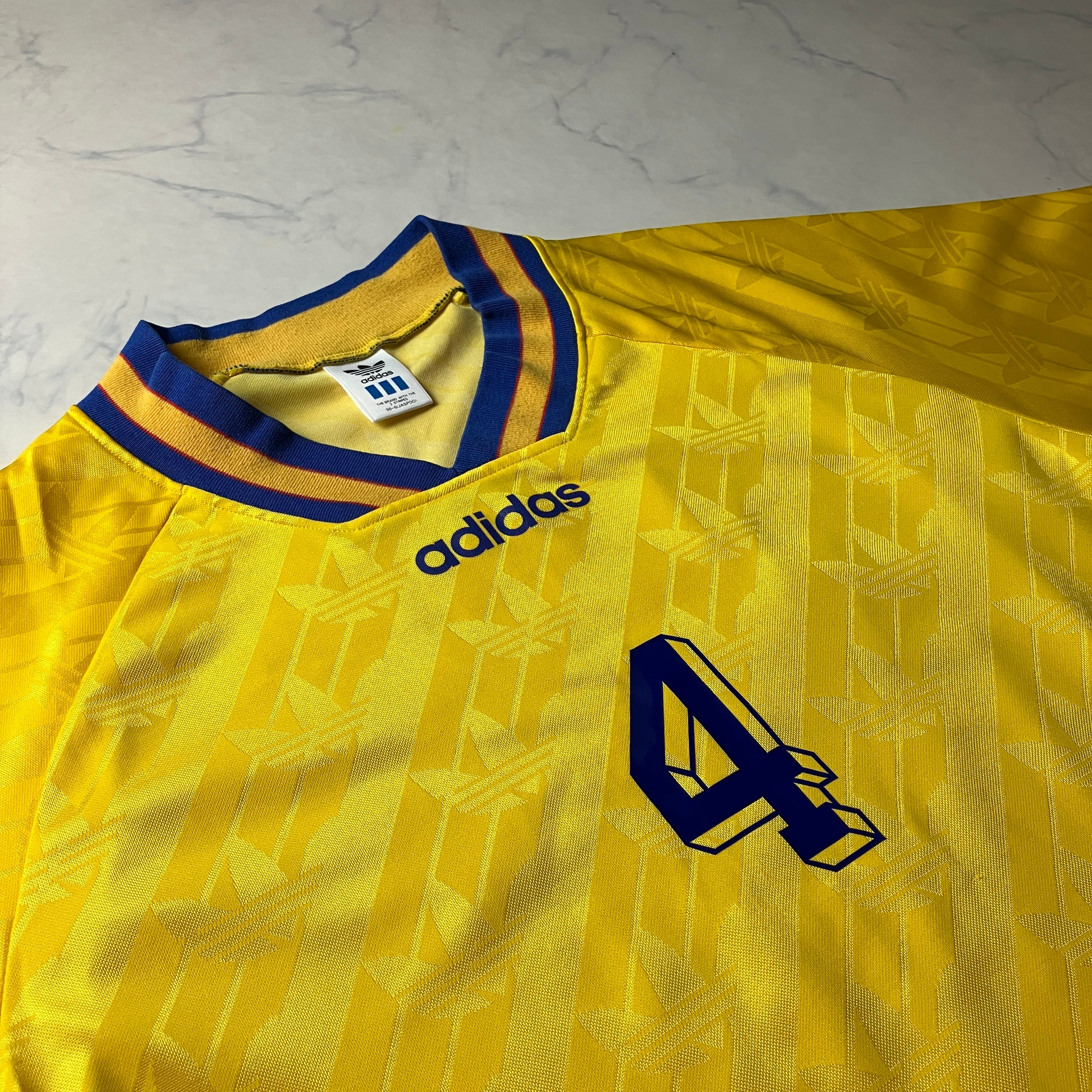 00s Adidas アディダス ゲームシャツ サッカー シルバー Y2K